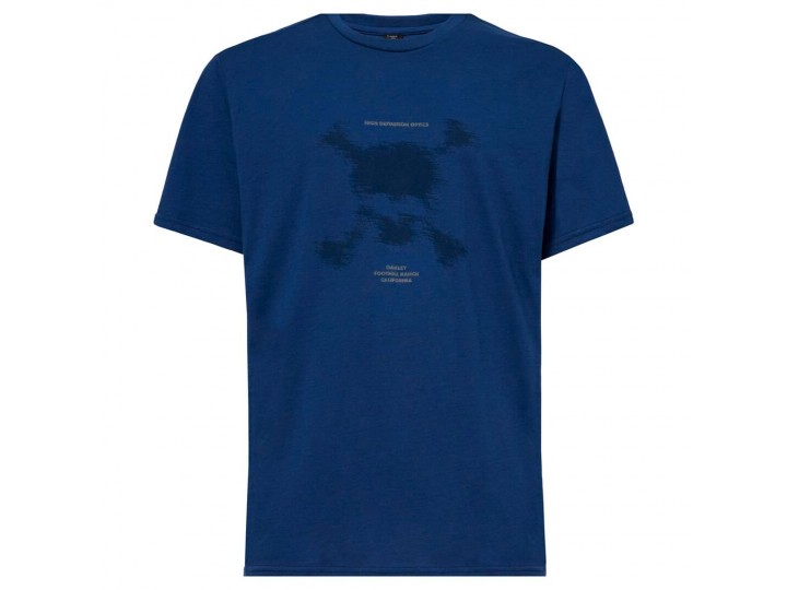 OAKLEY-блуза-BLURRED SCATTER SKULL TEE-POSEIDON